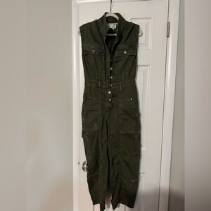 Anthropologie Green Jumpsuit